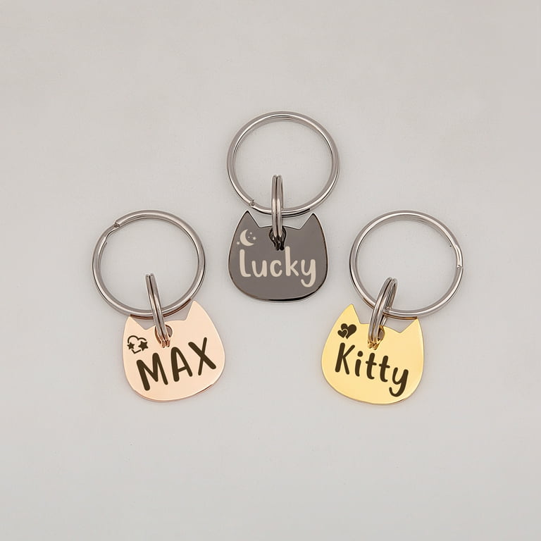Unique cat id tags on sale