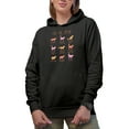 thumbnail image 1 of Cat Tail Speak, Language of Cats, Kitty Owner or Parent Merch Gift, Black Hooded Sweatshirt or Hoodie, XL, 1 of 5