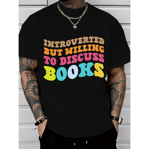 Cat Tat Graphic Tee Casual T-Shirt Top Colorful Striped Design Round Neck Short Sleeve Cotton Black S-5XL