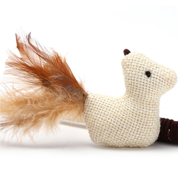 Cat Teaser Interactive Toy Wand with Bell and (Chick)