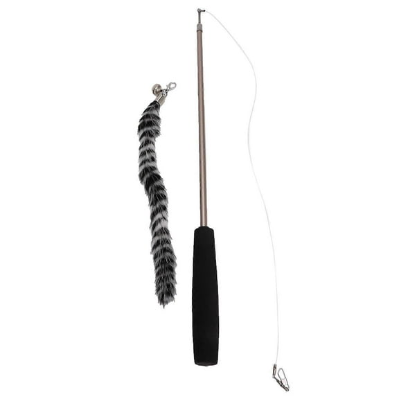 Cat Teaser ThreeSection Telescopic Cat Teaser Wand Retractable Kitten Teaser Stick with Feather