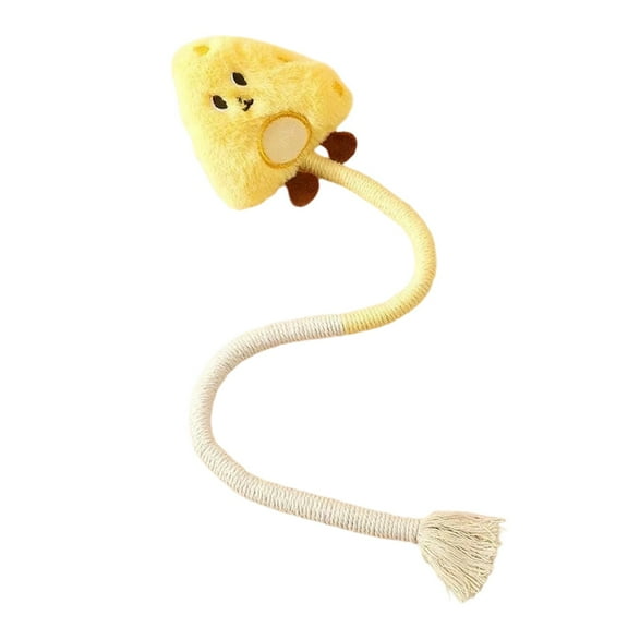 Cat Teaser Toy With Catnip Filling And Cotton Rope Tail Interactive Self-Playing Chew Rope For Kitten Boredom Relief Teething Stick Pet Supplies