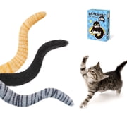 Potaroma Interactive Cat Wand Teaser Toy, Realistic Tail with Catnip & Crinkle Sound, Hangable Design