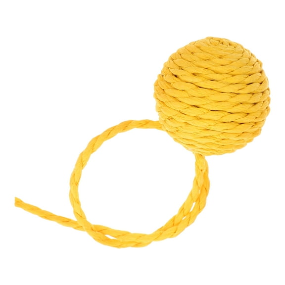 FRCOLOR Cat Toy Balls with Bells for Cat Scratching Post Sisal Rope Chewing Toys for Indoor Cats Fun Interactive Accessories