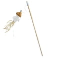 thumbnail image 1 of Cat Teaser Wand Interactive Feather Toy for Indoor Stimulating Natural Instincts with Dangling Attachment on Wooden Stick, 1 of 3