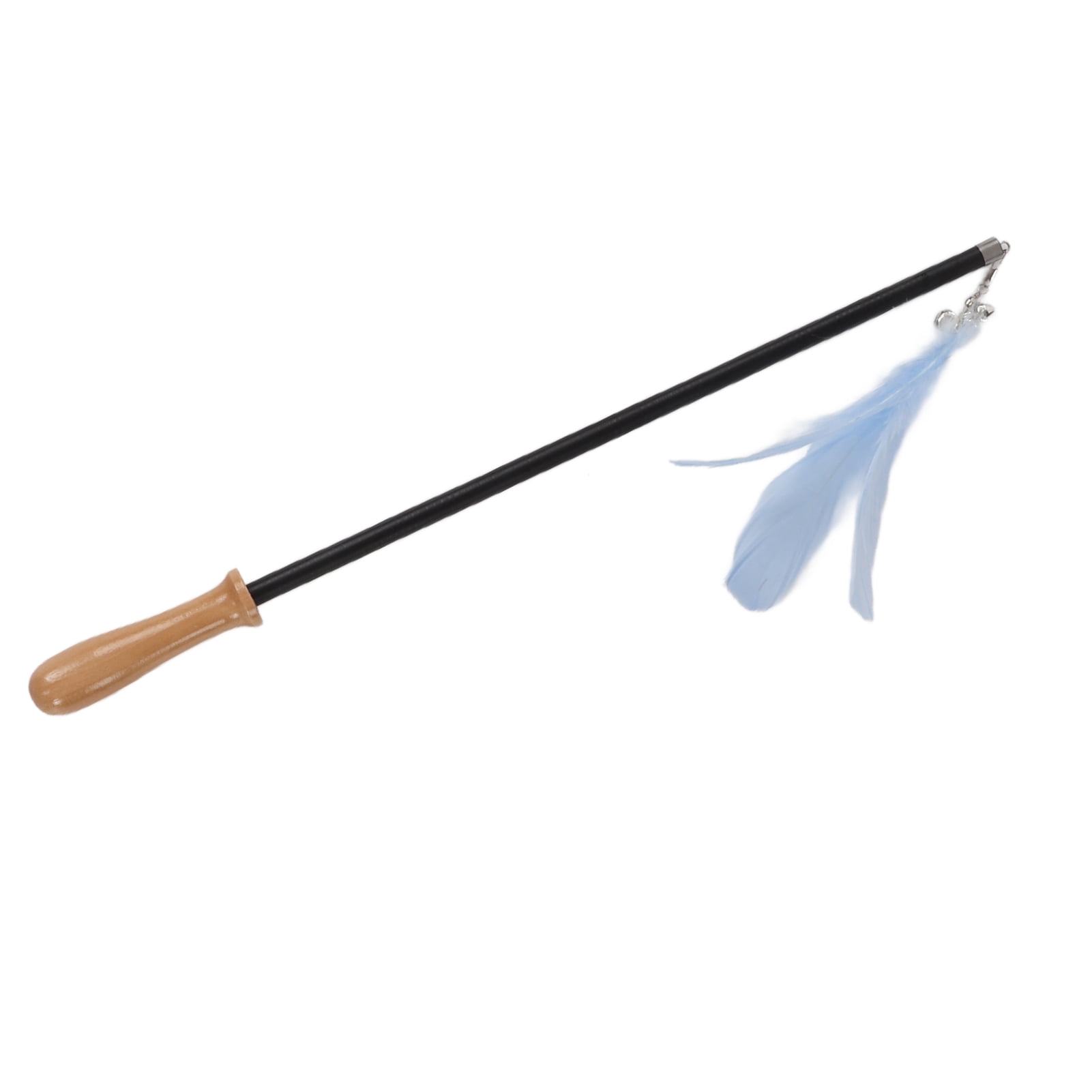 Cat Teaser Wand Retractable Interactive Cat Feather Toy with Bell for