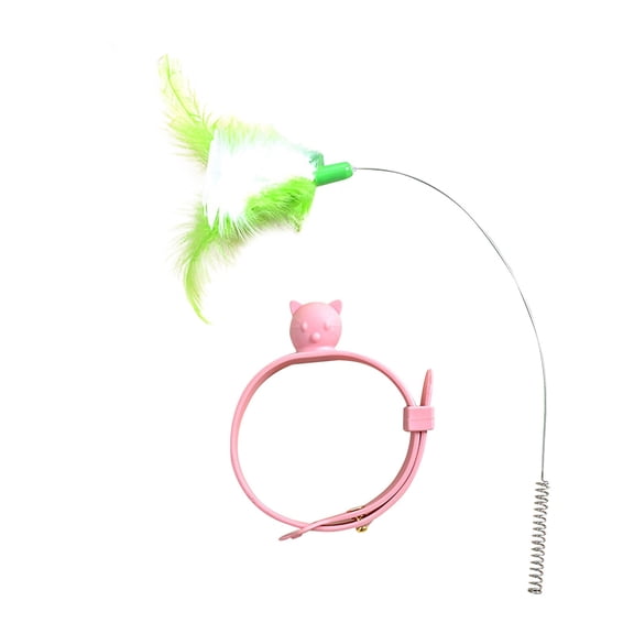 Cat Teasers Multifunctional Cat Toy Self Entertainment Collar with Teaser for Interactive Play and Pet Enrichment, 20cmx12cm, Color B