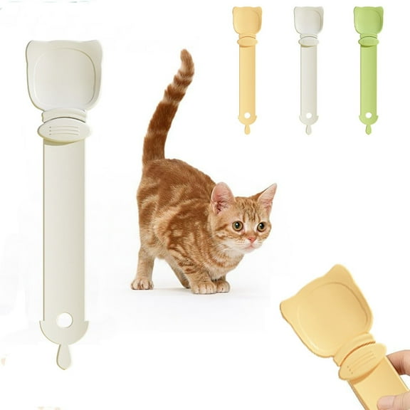Cat Teasers Strip Feeder Spoon - Wet Food Spoon for Cats and Dogs with Hanging Hole - Ideal Cat Food Serving Tool for Pet Owners