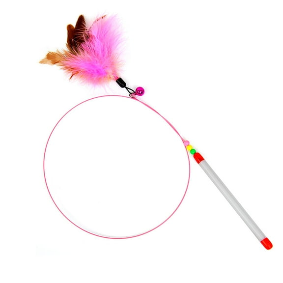 Cat Teasers Teaser Rod Interactive Toy for Cats with Pet Accessories Platform Competitors , 56X3 cm, Red