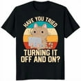 thumbnail image 1 of Cat Tech Engineer T-Shirt: Tech Support , It Guy Gift TSHIRT All Size S-5XL, 1 of 5