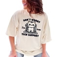 thumbnail image 1 of Cat Technical Support T-Shirt, Funny Computer Geek Shirt, Cute Cat Lover Gift, Technical Support Humor Tee, Genius Cat Graphic T-Shirt, Ivory Comfort Colors T-Shirt, Medium, 1 of 1