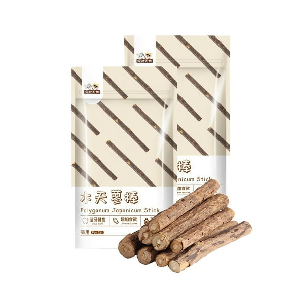 Cat Teething Stick Wood Tianpo for Kittens Teeth Cleaning Self-Entertainment Cat Grass Mint Teasing Stick Toy Cat Snacks