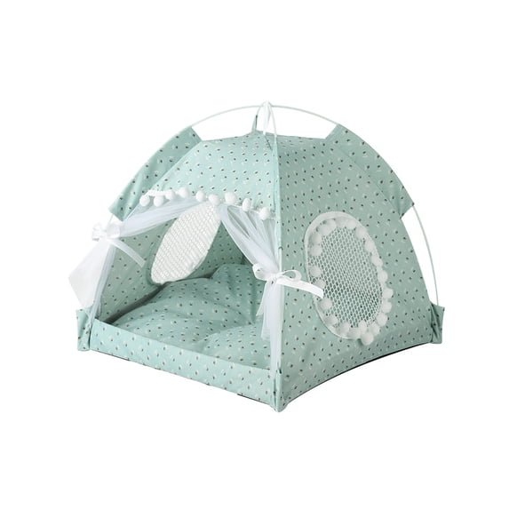 Cat Tent for Indoor & Outdoor Cats&Dog Foldable Cat Tent for Indoor & Outdoor Use Foldable&Mosquito-proof Breathable Removable Canopy Soft&Cooling Pet Sleeping Area Puppy Tent