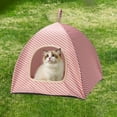 thumbnail image 1 of Cat Tent Indoor Outdoor, Waterproof Cat House with Removable Cushion for All Seasons, Portable Cat Cave Bed for Cats & Small Dogs, Folding Pet Tent, 1 of 6