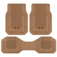 thumbnail image 1 of Cat® TerrainGuard™ Heavy-Duty 3-Piece All-Weather Rubber Floor Mats for Car, Beige, 1 of 7