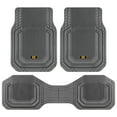 thumbnail image 1 of Cat® TerrainGuard™ Heavy-Duty 3-Piece All-Weather Rubber Floor Mats for Car, Gray, 1 of 7