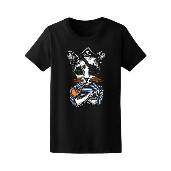 Cat The Pirate Sketch T-Shirt Men -Image by Shutterstock, Male Medium