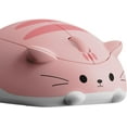 Cat Theme Wireless Gaming Mouse Pink, Tri-Mode Mouse BT3.0/BT5.0/2.4G ...
