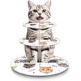 thumbnail image 1 of Cat Themed Cupcake Stand 3 Tier Cup Cake Stand Tower Cute Cat Birthday Party Decorations Tiered Dessert Table Display Set Cake Tray Stand Holder for Pet Lovers and Kids Birthday Party Supplies, 1 of 7