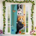 thumbnail image 1 of Cat-Themed Door Cover, 6x2.9ft Happy International Cat Day Door Banner, Cute Animal Door Decoration, Vibrant Home Decor for Kids Room, Nursery, Living Room, 1 of 6