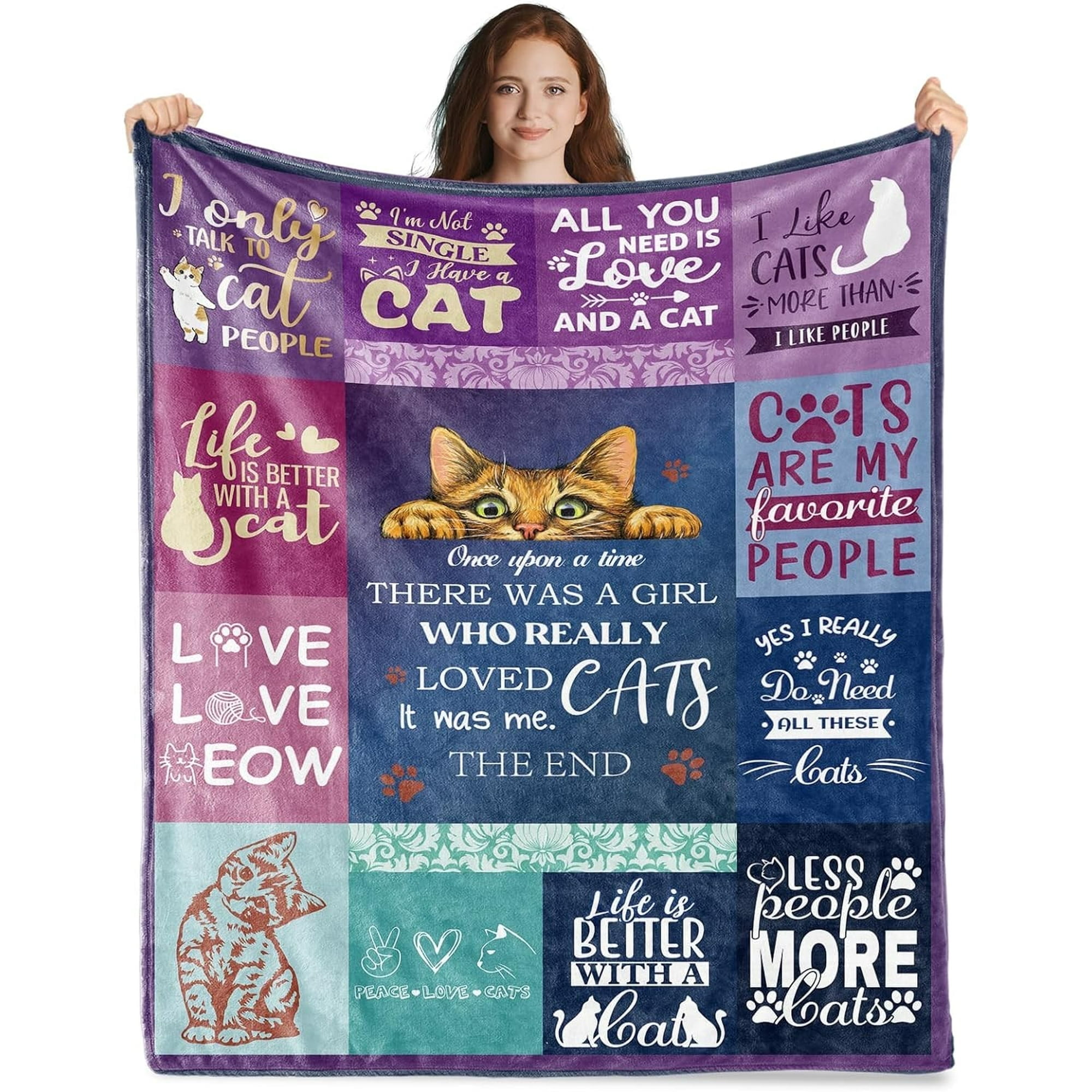 Cat Lady Association Throw Blanket main image 0