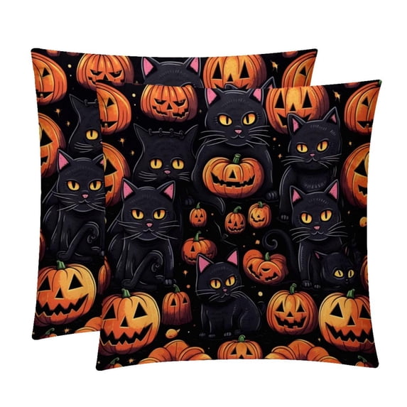 Cat Throw Pillow Covers Set of 2 for Chair Pillow Covers for Various Occasions - 16x16, 18x18, 20x20 Inches - Decorative Pillows Covers with Unique Patterns
