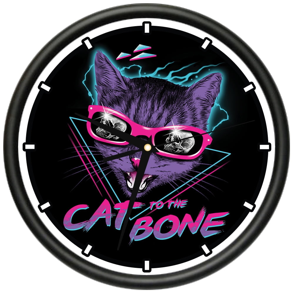 Cat To The Bone Design Wall Clock | Precision Quartz Movement | Décor ...