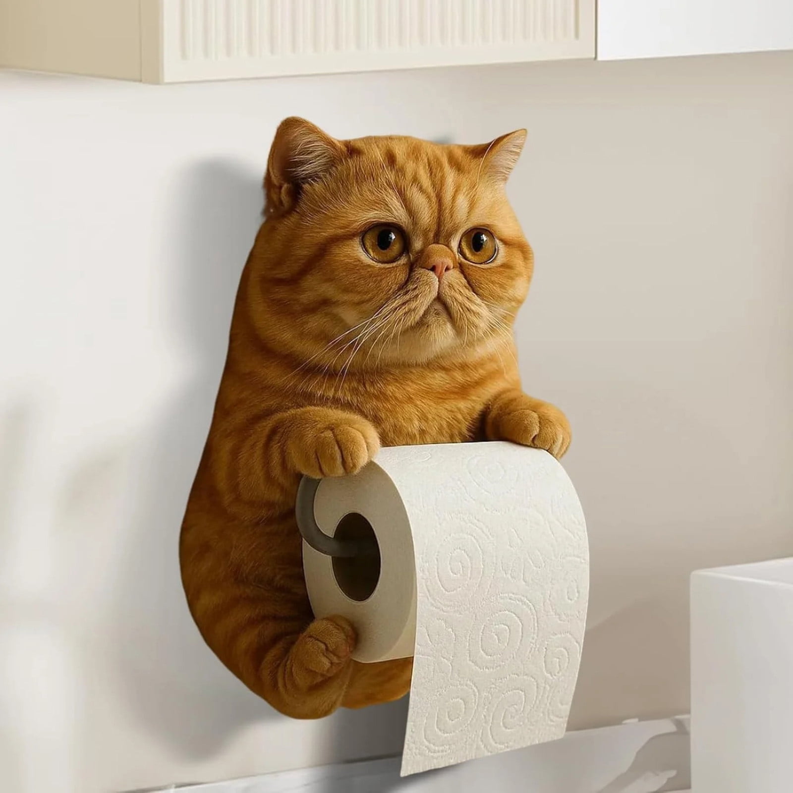 Sheep Cow Toilet Roll Holder - Funny Toilet Paper Holder Free Standing Bathroom Set - 3D Printed Black Sheep Loo Roll Holder Hilarious Tissue Paper Roll