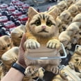 thumbnail image 1 of Cat Toilet Paper Holder Cute Bathroom Holder, 7.87 Inch Wall Mount Decorative & Functional Bathroom Decor Restroom Organizer Home Bath Storage, 1 of 6