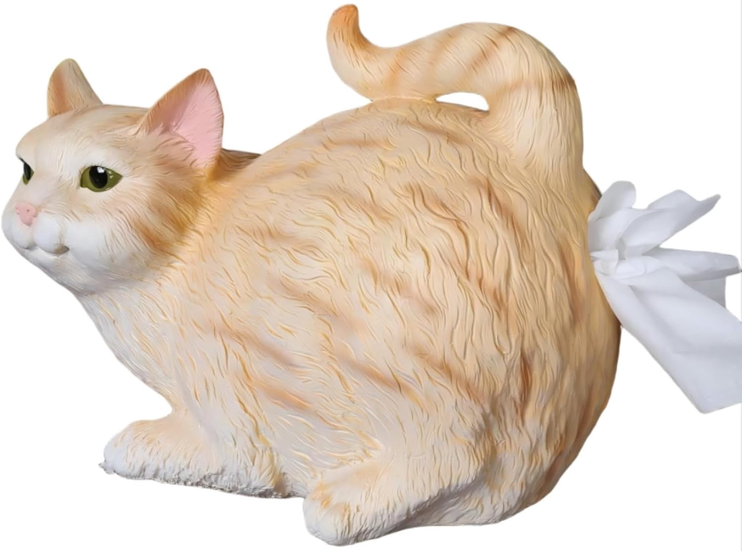 Cat Toilet Paper Holder Funny Cat Tissue Dispenser Cute Resin Tissue Box for Bathroom Kitchen or Bedroom Functional Cat Butt Tissue Holder for Organizing Bathroom Tissues and Paper Towels