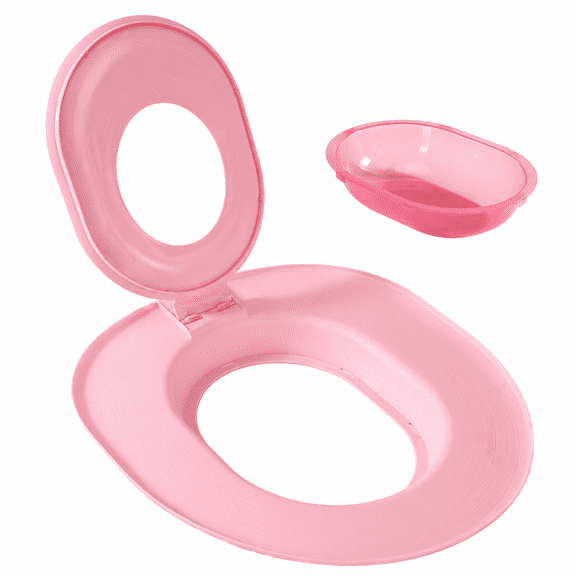 Cat Toilet Seat Training Kit,Reusable Plastic Trainer for Pet Cleaning,Removable Pet Toilet Training System,Portable Trainer for Home Pet Shop Pet Care,Easy Installation,Stable and Durable (Pink)