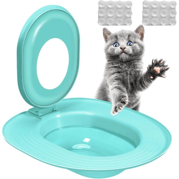 Cat Toilet Seat Training Kit, Reusable Trainer for Pet Cleaning, Pet Toilet Training System Portable Trainer for Cats