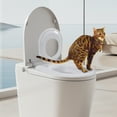 thumbnail image 1 of Cat Toilet Seat Training Kit | Toilet Traiining System | Teach To Use | Reusable Thrainer | Trainig Seat Tool | for Pet Cleaning Home Decor, 1 of 4