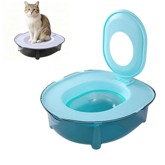 Cat Toilet Trainer Kit, Cat Potty Toilet Training Kit,Portable Litter Box Flushable Design Odor Control Anti-Splash,for Kittens, Adult Cats, Easy Clean Design for Home, Apartment