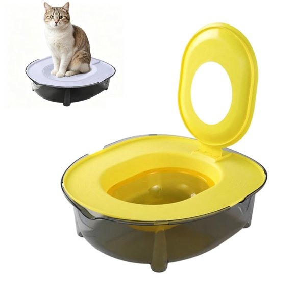 Cat Toilet Trainer Kit, Cat Potty Toilet Training Kit,Portable Litter Box Flushable Design Odor Control Anti-Splash,for Kittens, Adult Cats, Easy Clean Design for Home, Apartment