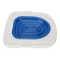 thumbnail image 1 of Cat Toilet Trainer, Universal Environmentally Friendly Reusable Removable Cat Toilet Training Kit Easy To Install  For Home For Pet Cleaning White Tray , 1 Blue Inner Support,White, 1 of 8