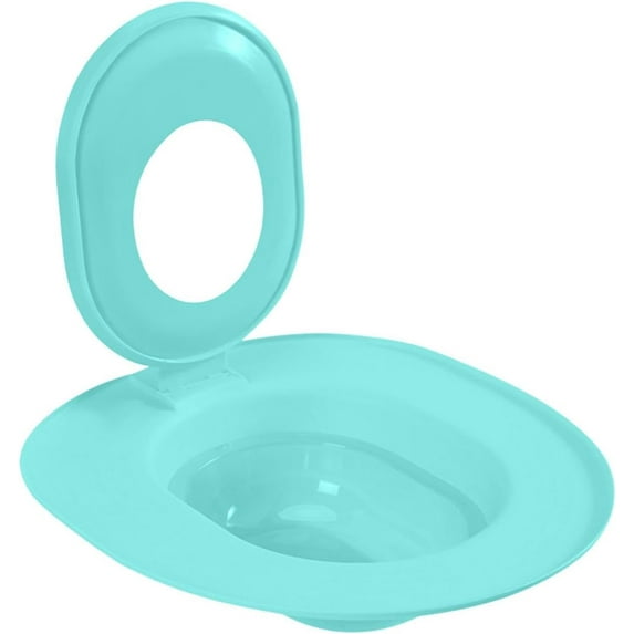 Cat Toilet Training Kit-Cat Toilet Seat Training Kit | Caat Toilet Traiining System | Teach to Use | Reusable Thrainer | Trainig Seat Tool | Box for Pet Cleaning (Blue)