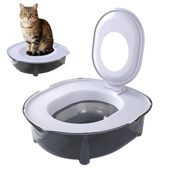 Cat Toilet Training Kit, Portable Cat Litter Box Flushable Design for Small and Medium Pets, Anti-Splash Easy Clean for Home, Apartment & Travel