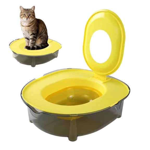 Cat Toilet Training Kit, Portable Cat Litter Box Flushable Design for Small and Medium Pets, Anti-Splash Easy Clean for Home, Apartment & Travel