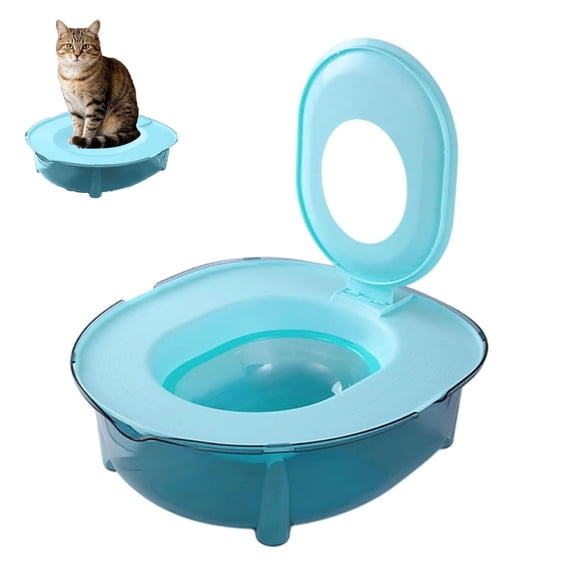 Cat Toilet Training Kit, Portable Cat Litter Box Flushable Design for Small and Medium Pets, Anti-Splash Easy Clean for Home, Apartment & Travel