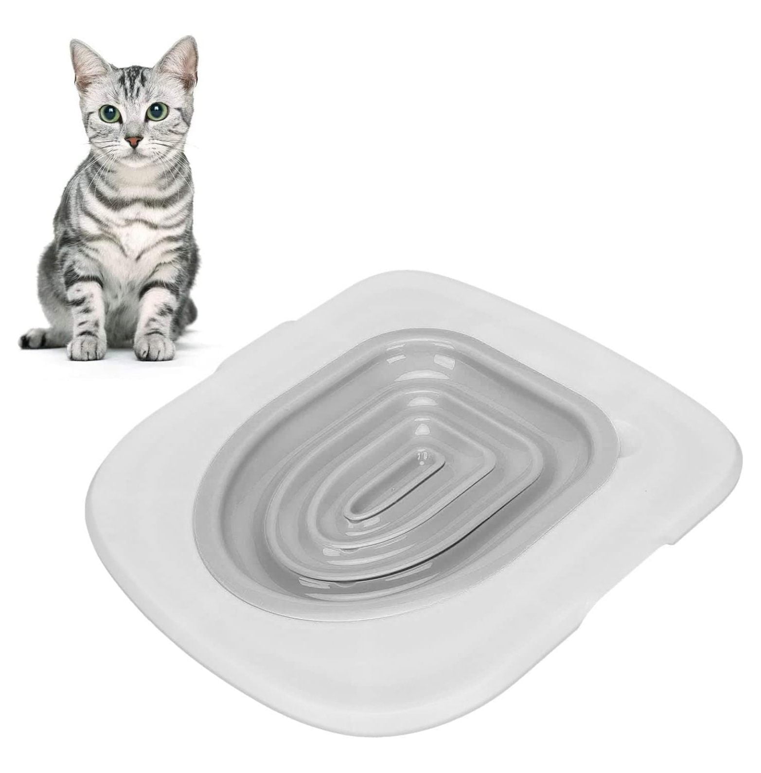 Cat Toilet Training Kit, Reusable Pet Cat Toilet Seat Trainer Cat Litter Mat Kit Potty Toilet