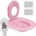 thumbnail image 1 of Cat Toilet Training Kit, Reusable Toilet Seat Training System for Cats,Portable Litter Box Transition Trainer, Easy Clean Potty Training Aid for Indoor Cats(RL Pink 1 PCS), 1 of 6