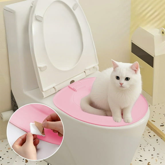 Cat Toilet Training System, Odor-Proof Litter Box – Splash-Proof, for Transitioning Cats to Human Toilet – Blue, Gray, Pink, Yellow