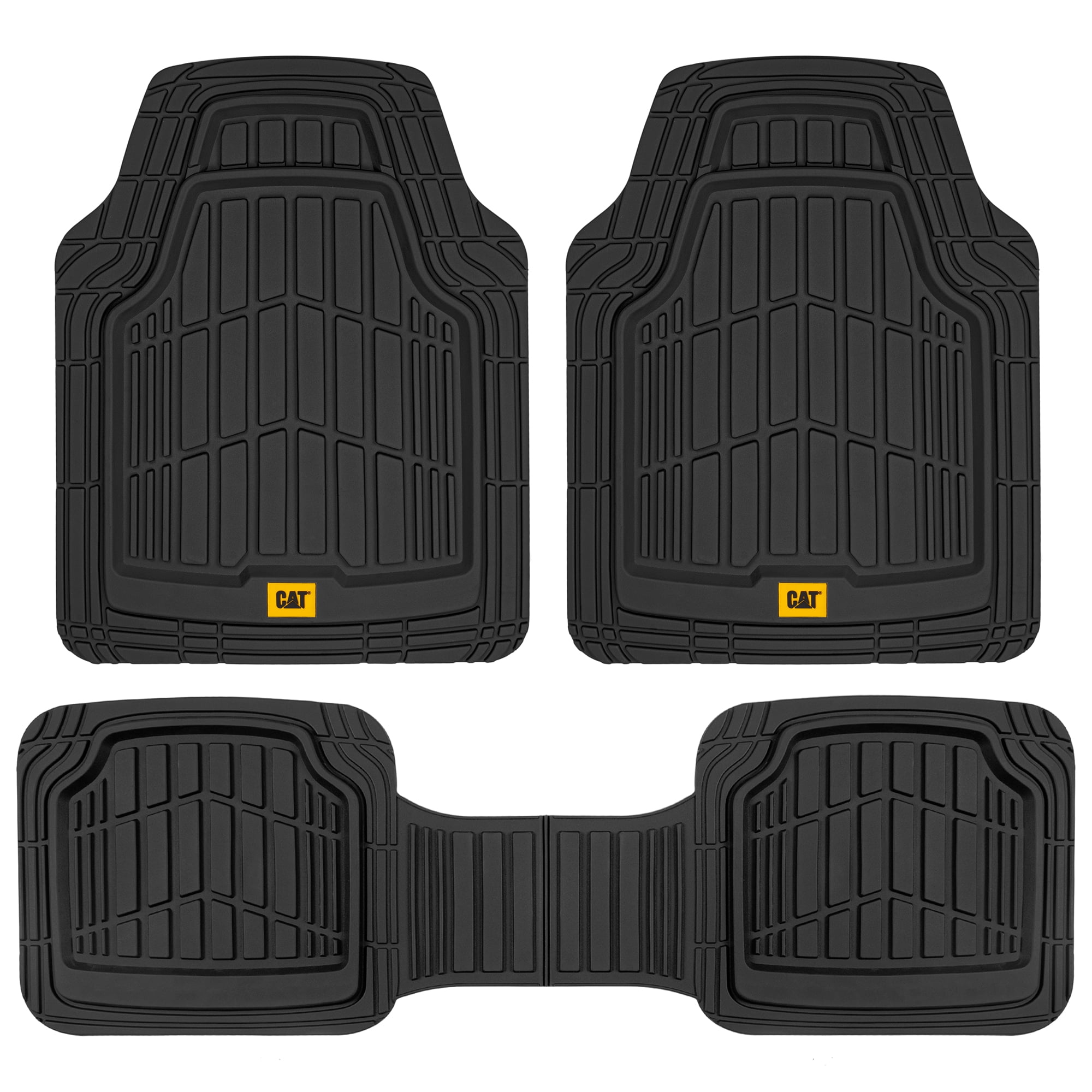 Heavy-Duty Black Rubber All Season Cargo Mat Set
