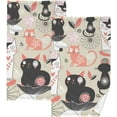 thumbnail image 1 of Cat Towels Set of 2, Super Soft Absorbent Hand Towel Cotton Bath Towels for Bathroom Hotel Kitchen Spa Gym 16 X 28 Inches Washcloths, 1 of 7