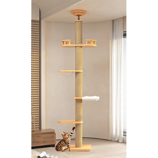 Cat Tower 5Layer cat Tree Height Adjustable from Floor to Ceiling
