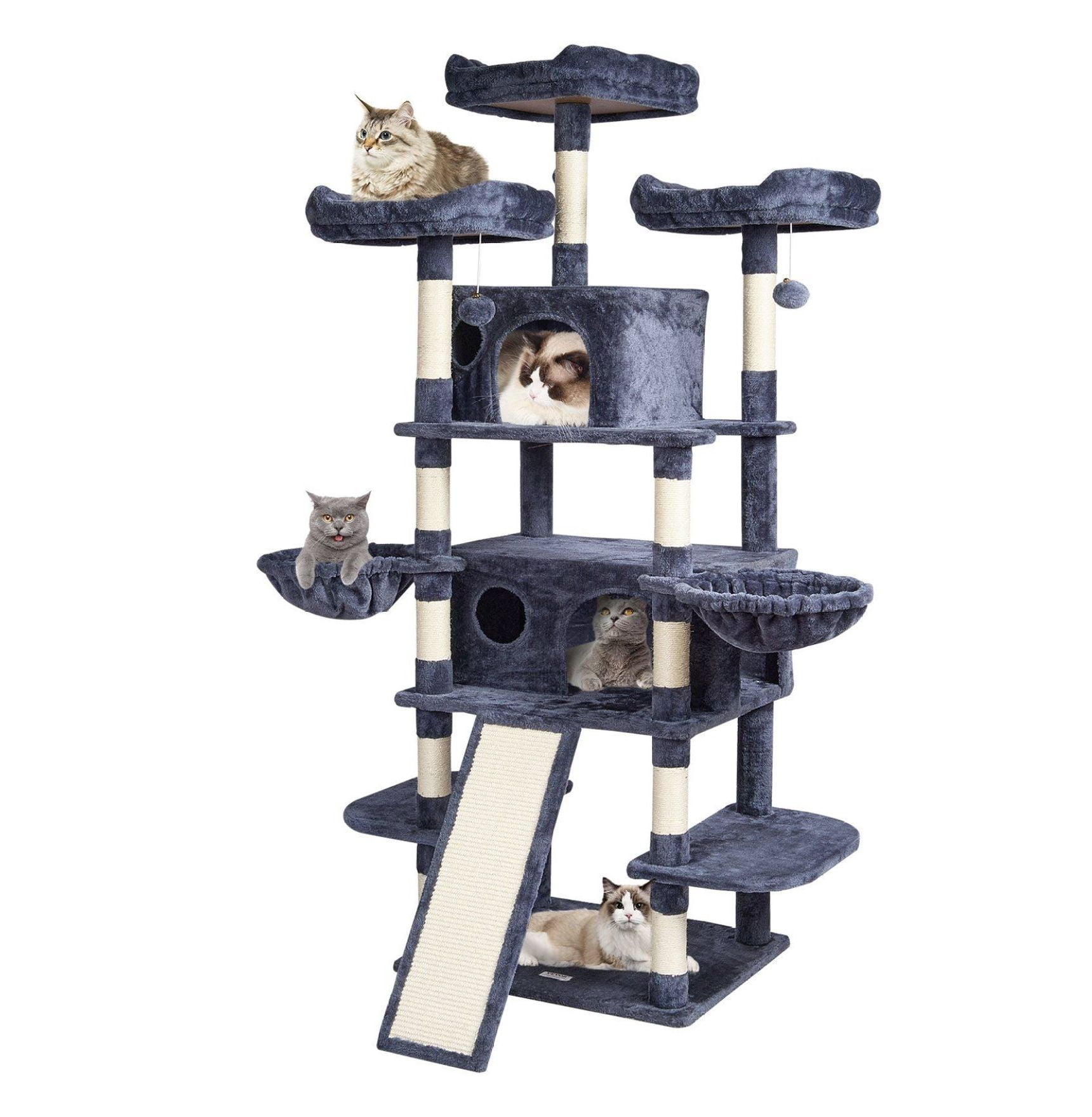 Cat Tower 68 5 Multi Level Cat Tree With Condos Photo Inspiration