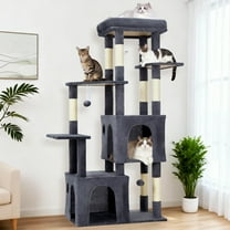 Cat Tower for Indoor Cats,Heavy Duty Cat Trees for Large Adult & Maine Coon Cats with Perch, 2 Spacious Condos, Natural Sisal Scratch Posts & Play Toys,Cat Tower
