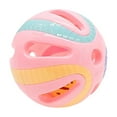 thumbnail image 1 of Cat Toy Ball with Bell - 3.15in Colorful Hollow Interactive Pet Toy, Self Entertainment Sounding Ball for Boredom Relief, Fun Teaser Toy for Indoor Cats & Kittens Pink, 1 of 5