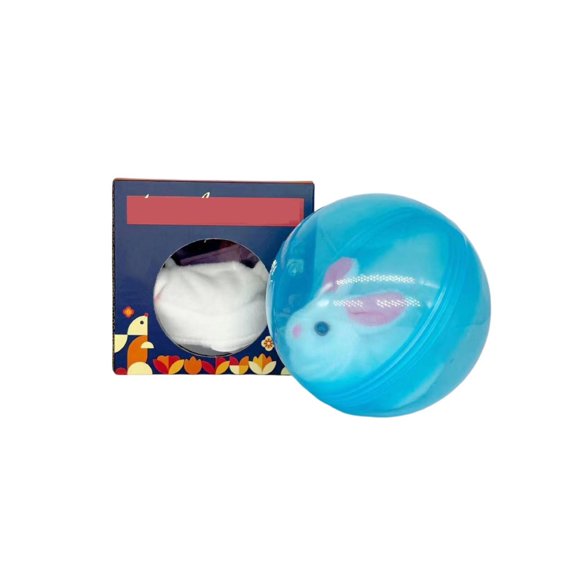 Cat Toy Ball Blue Rabbit Themed Self Rolling Interactive Cat Toy with Rechargeable Set 2.4 Inch Automatic Moving Exercise Ball 1 Pack for Indoor Cats Kitten Play Training Pet Entertainment